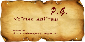 Péntek Györgyi névjegykártya