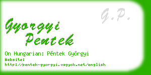 gyorgyi pentek business card
