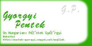 gyorgyi pentek business card